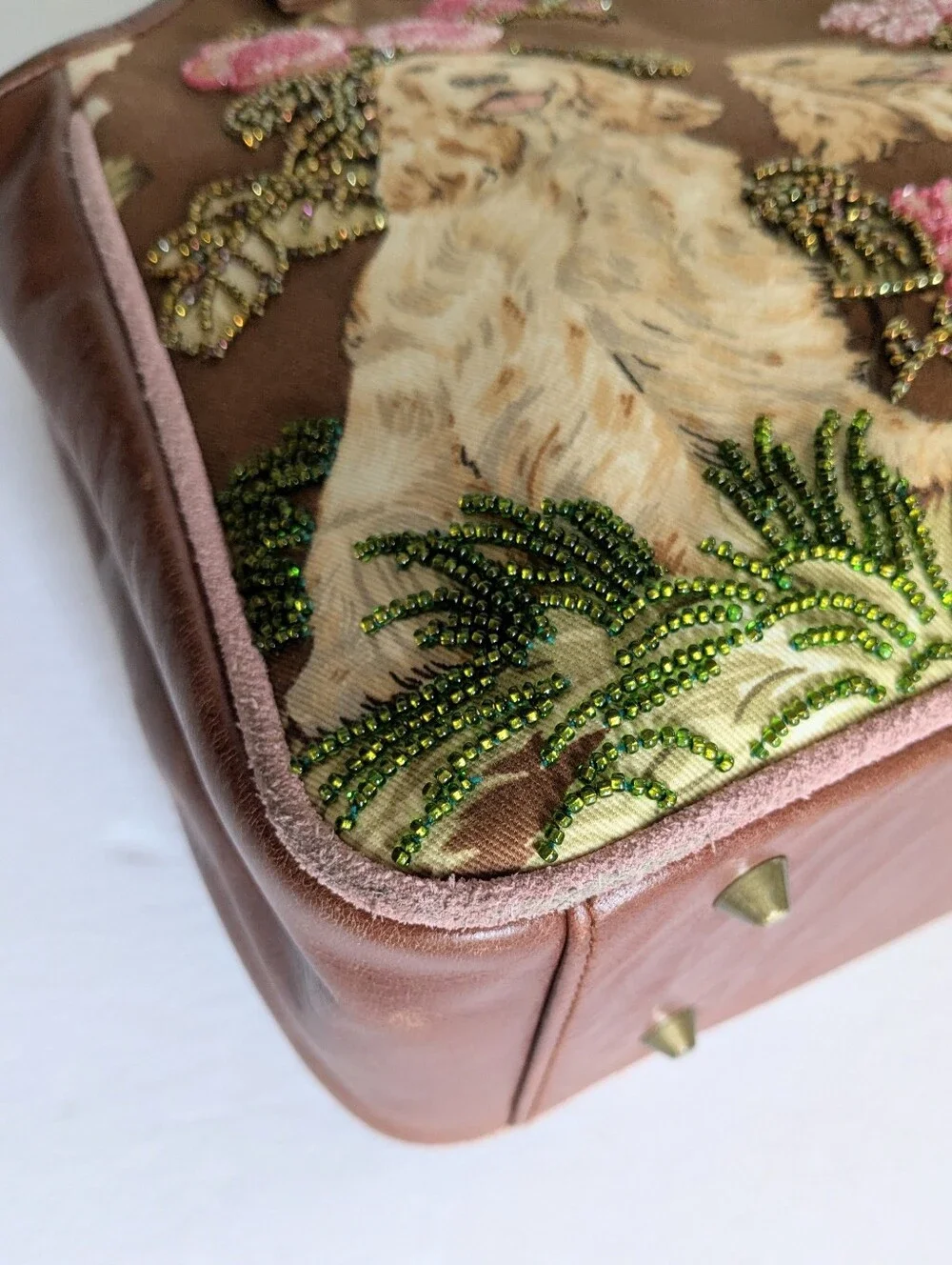 Isabella Fiori Embellished Cocker Spaniel and Terrier Shoulder Bag